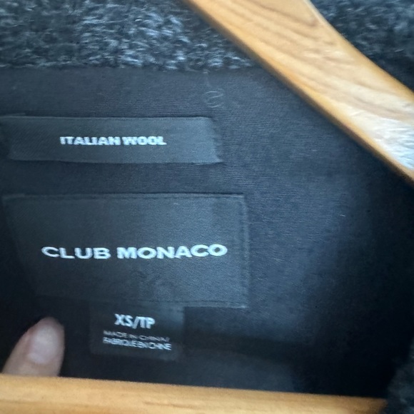 Club Monaco Italian wool dark grey coat XS - Picture 4 of 8
